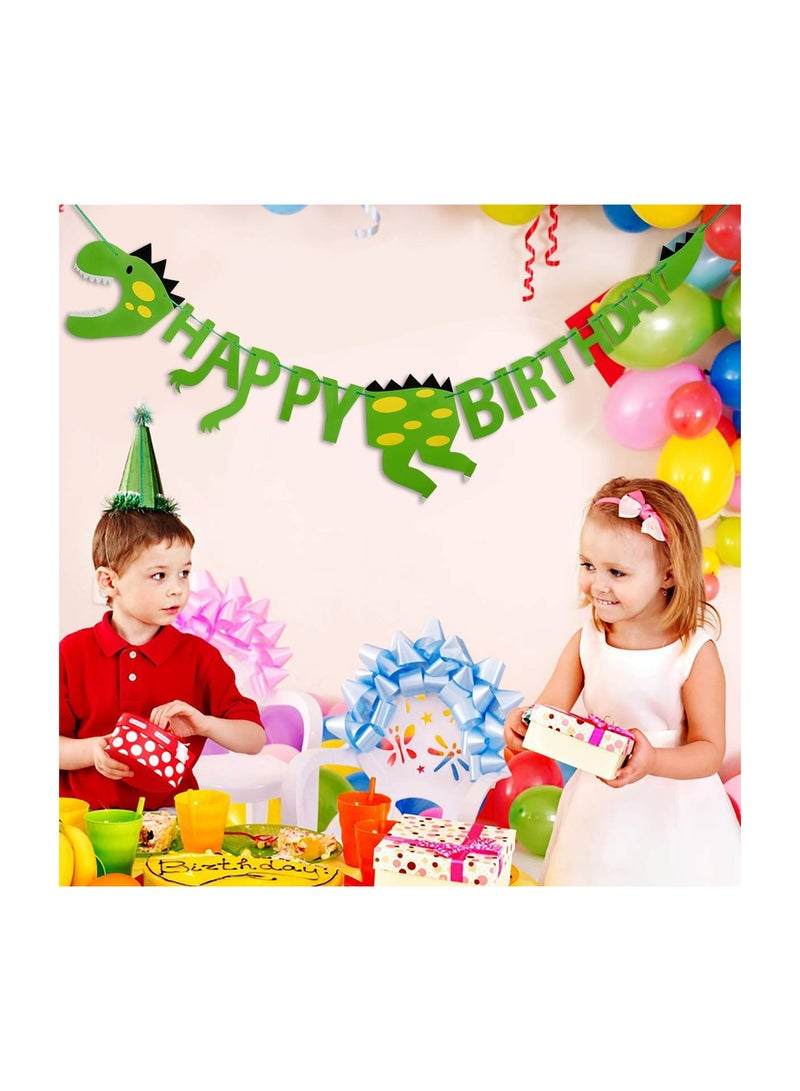 SOLARAE Birthday Banner, Dinosaur Theme, Happy Birthday Letter Banner, for Boys Girls Baby, Shower Party Decor, for Boys and Girls Birthday Decorations, Party Supplies - Image 4