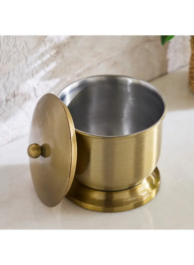 Home Box Avya Steel Cotton Jar