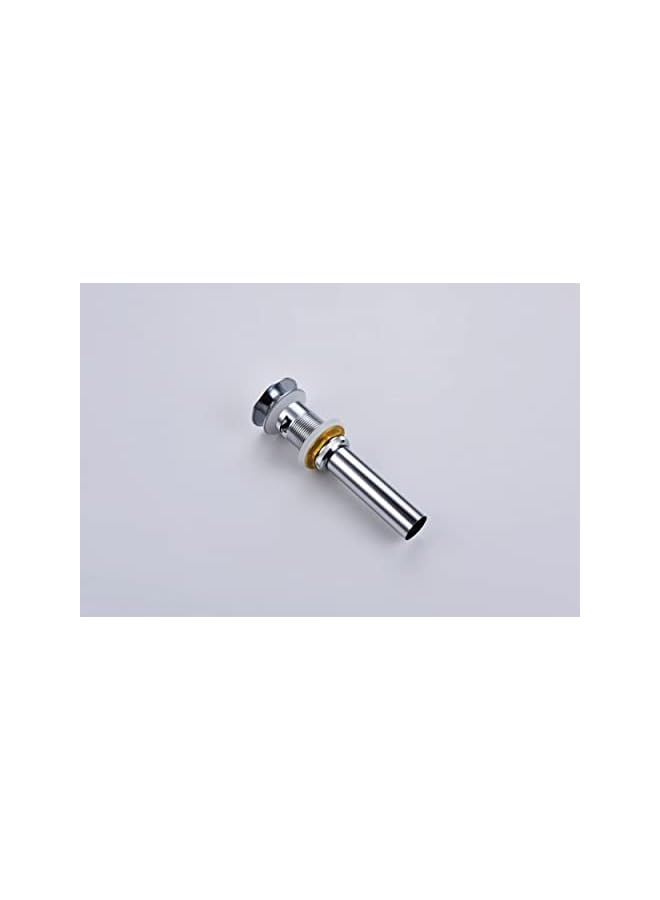 The Bros Brass Pop Up Drain Stopper with Overflow Chrome Bathroom Sink Drainer Vessel Vanity Sink Waste Small Cap Drainer, 1-1/4 in Pipe Dia.Drains - Image 3