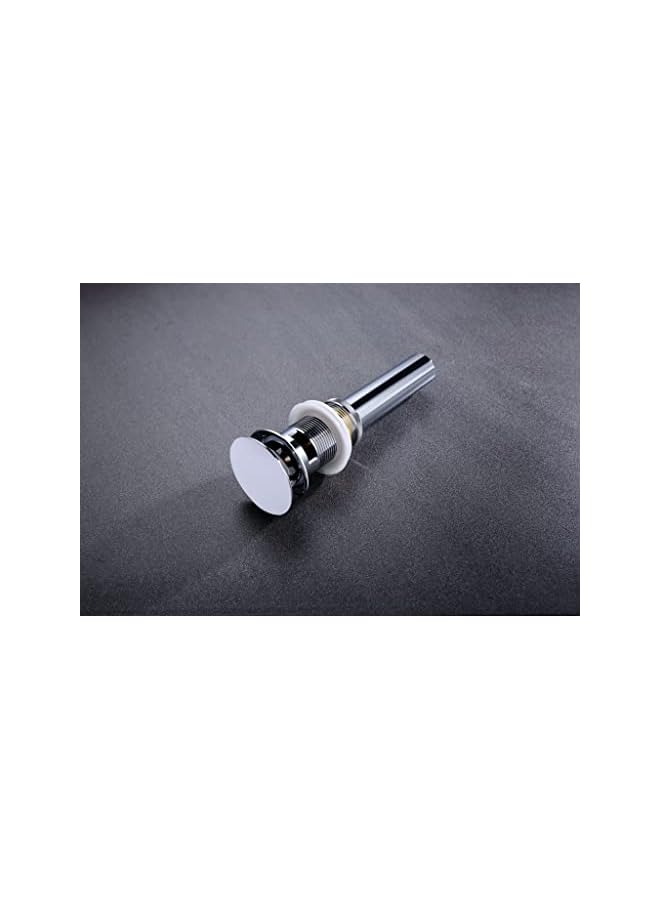 The Bros Brass Pop Up Drain Stopper with Overflow Chrome Bathroom Sink Drainer Vessel Vanity Sink Waste Small Cap Drainer, 1-1/4 in Pipe Dia.Drains - Image 5