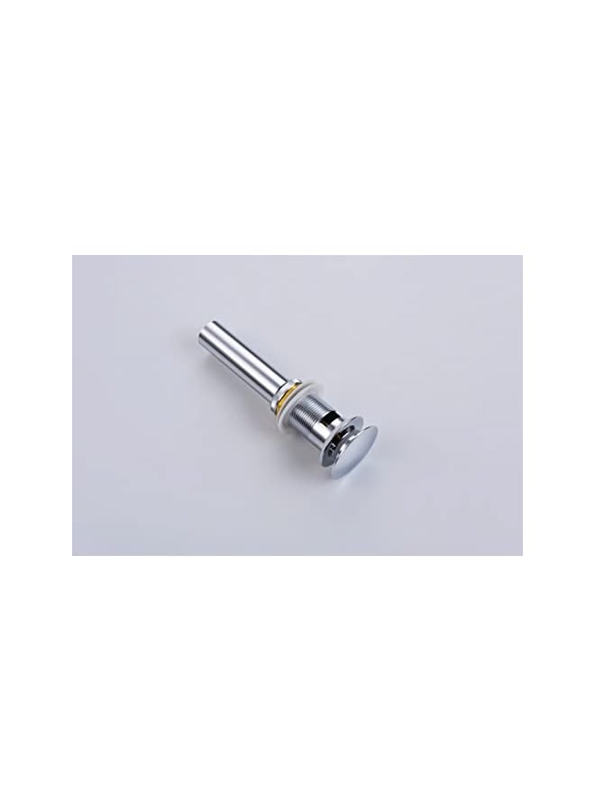 The Bros Brass Pop Up Drain Stopper with Overflow Chrome Bathroom Sink Drainer Vessel Vanity Sink Waste Small Cap Drainer, 1-1/4 in Pipe Dia.Drains - Image 4