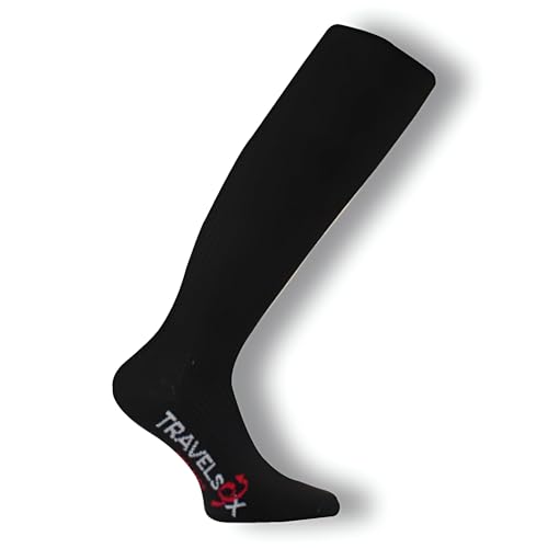 Travelsox OTC TS1000 Graduated Compression Recovery Travel Socks, Unisex Sizing, Black, X-Large TS1000 - Image 1