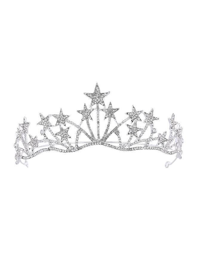 NIBEMINENT Star Shaped Rhinestone Hair Crown  - Image 1