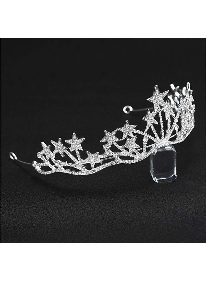 NIBEMINENT Star Shaped Rhinestone Hair Crown  - Image 4