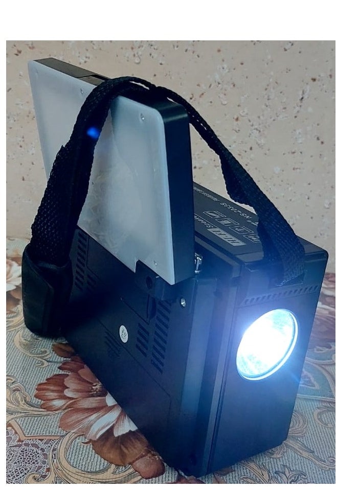 Generic - Solar Powered Rechargeable Radio with 3 Bands FM-AM-SW - Bluetooth, SD Card, Flash Memory and Music Player - Image 1