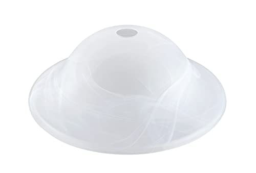 Aspen Creative 23101-31,Alabaster Replacement Glass Shade for Medium Base Socket Torchiere Lamp, Swag Lamp and Pendant, 15-3/4" Diameter x 5-3/4" High - Image 2