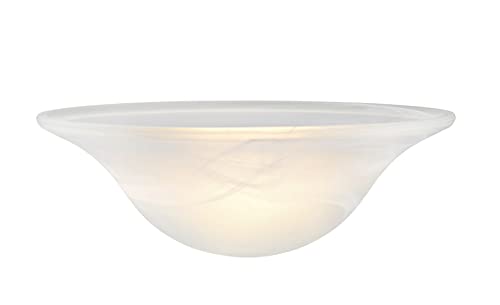 Aspen Creative 23101-31,Alabaster Replacement Glass Shade for Medium Base Socket Torchiere Lamp, Swag Lamp and Pendant, 15-3/4" Diameter x 5-3/4" High - Image 3