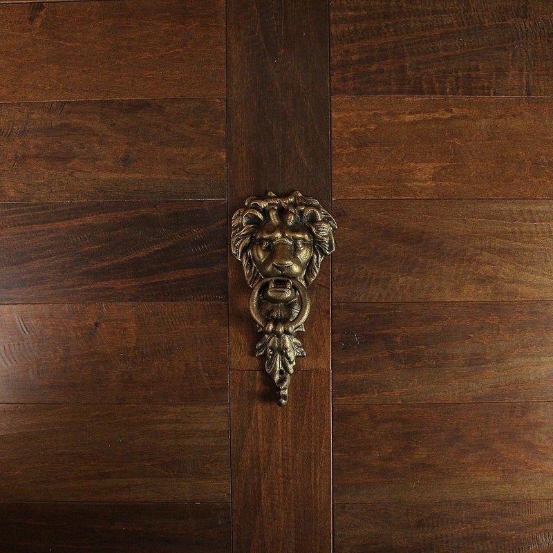 Zeckos 10 Inch High Bronze Finish Cast Iron Lion Head Vintage Style Door Knocker - Easy to Install - A Classic Elegant Statement Piece for Your Front Entryway - Image 4