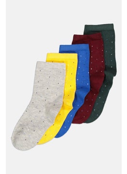 RBX Kids Boy 5 Pair Textured Sports Socks, Multicolor  - Image 2