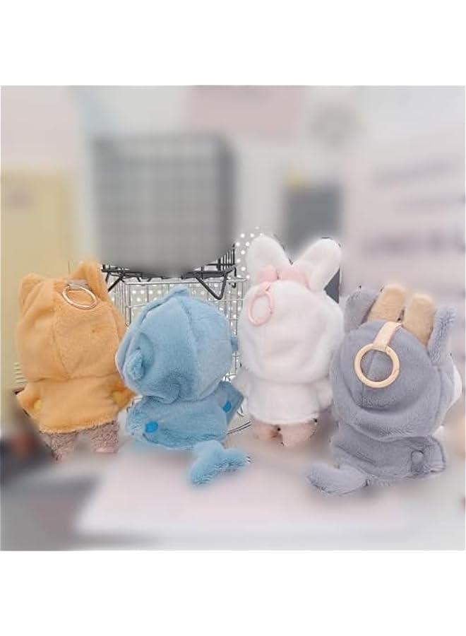 Arabest 10cm-15cm Plush Doll Clothes Shark Puppy Bunny Cape Compatible with 17cm Labubu Doll (Blue)  - Image 4