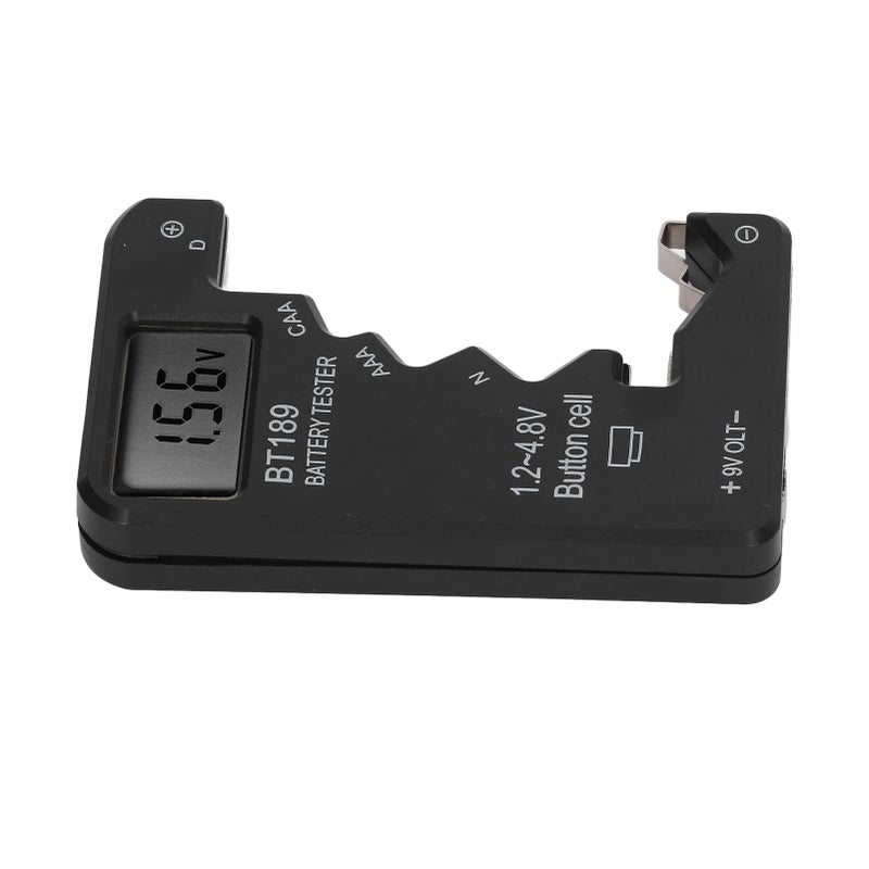 اختبار البطاريات الرقمي بشاشة LCD لبطاريات AA و AAA و 9V و 1.5V و 3V باللون الأسود - Image 5
