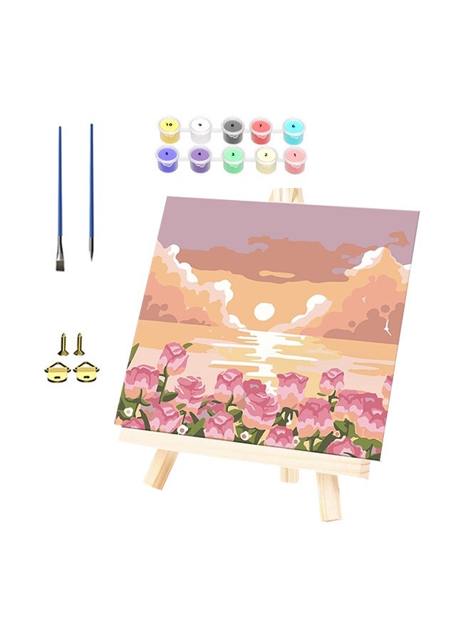 Painting by Number Kits for Adults, DIY Canvas Oil Painting Kit for Kids with Paint Brushes Acrylic Pigment Drawing Paintwork, Convenient and Fun Painting  - Image 1