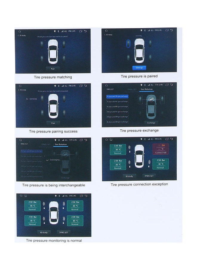 NIBEMINENT - 9-Piece Tire Pressure Monitoring System Set - Image 1