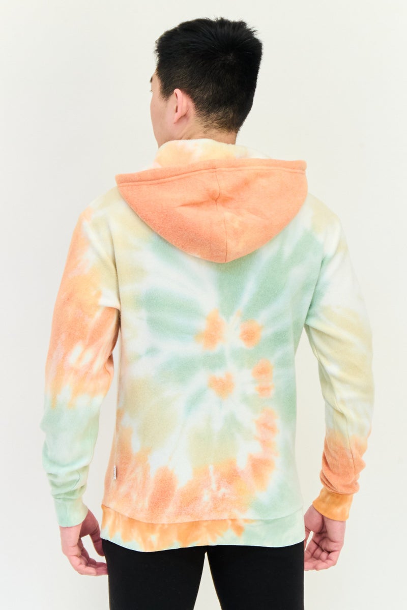 Feat Men Tie Dye Fleece Hooded Sweatshirt, Multicolor - Image 2