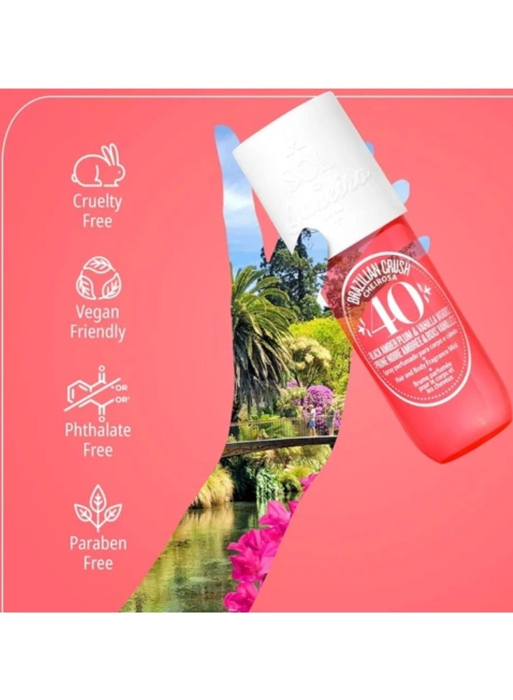 SOL DE JANEIRO Brazilian Crush Cheirosa 40 Hair & Body Fragrance Mist – 90mL/3.0 fl oz | Floral & Fruity Scent with Tropical Notes | Long-Lasting, Vegan & Cruelty-Free Perfume Mist - Image 3