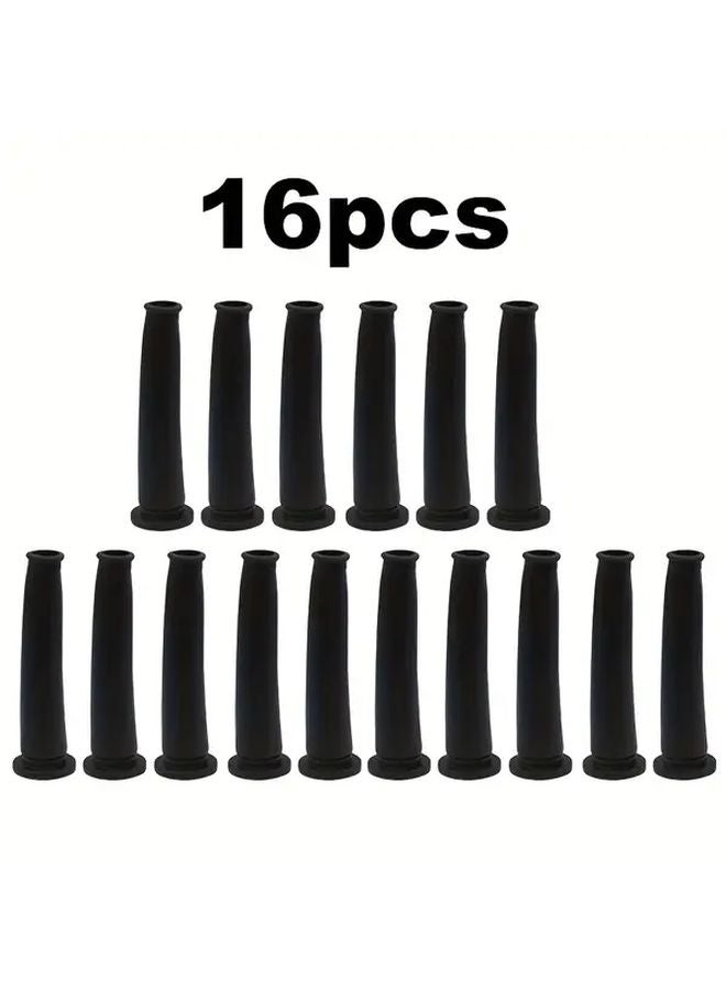 16 قطعة واقي مطاطي أسود مقاوم للحرارة العالي للخراطيم الخاصة بالأدوات الكهربائية - Image 1