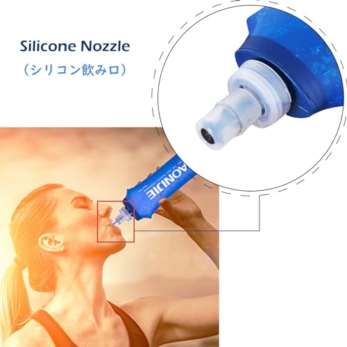 TRIWONDER TPU Soft Folding Water Bottles BPA-Free Collapsible Flask for Hydration Pack - Ideal for Running Hiking Cycling Climbing (250ml/8.45oz - Pack of 2) - Image 3