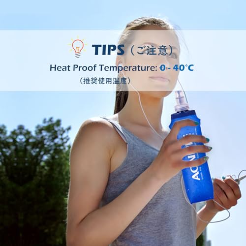 TRIWONDER TPU Soft Folding Water Bottles BPA-Free Collapsible Flask for Hydration Pack - Ideal for Running Hiking Cycling Climbing (250ml/8.45oz - Pack of 2) - Image 5