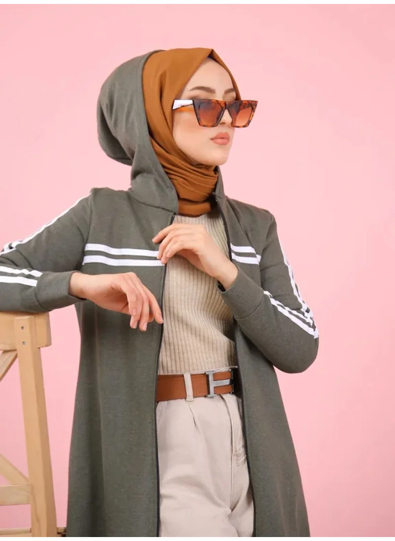 Tofisa Pocket Detailed Topcoat - Khaki -
