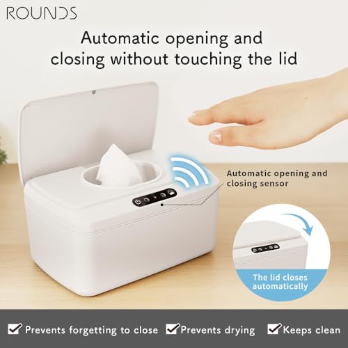 ROUNDS Automatic Opening and Closing Baby Wipes Dispenser Wet Dispenser Diaper Wipes Dispenser Wet Wipe Holder - Image 3