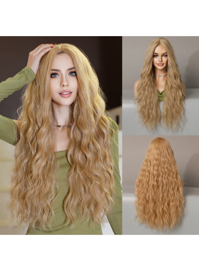 إسكدنيا باروكة نسائية طويلة ومجعدة بتدرجات لونية، موديل MW9072-1، 72 سم