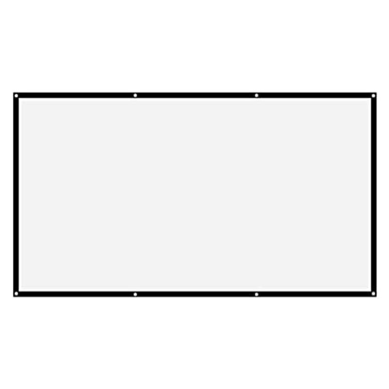 Portable Projector Screen 120 Inch 16:9 Outdoor Indoor Projection Screen Non Crease White Polyester Movie Screen for Home Theater and Camping 104.3 X 59.1in - Image 1