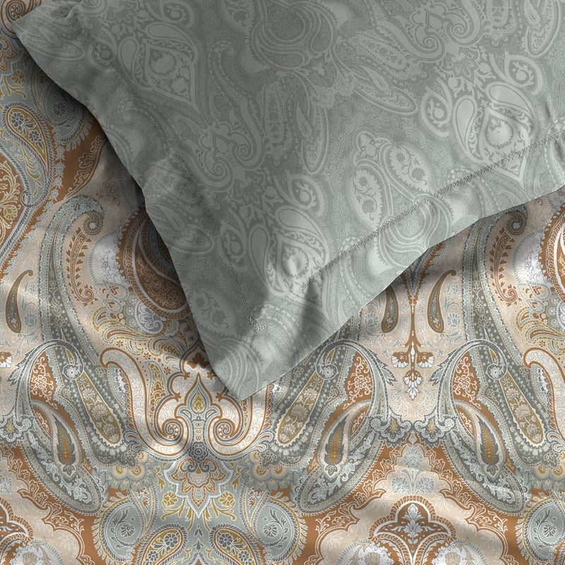 Trident Soft Comfort Fittedsheet for Double Bed, 210 TC 100% Cotton Elastic Fitted Bedsheet, Soft and Breathable, King Size Fitted Bedsheet with 2 Pillow Covers - Diana - Image 3