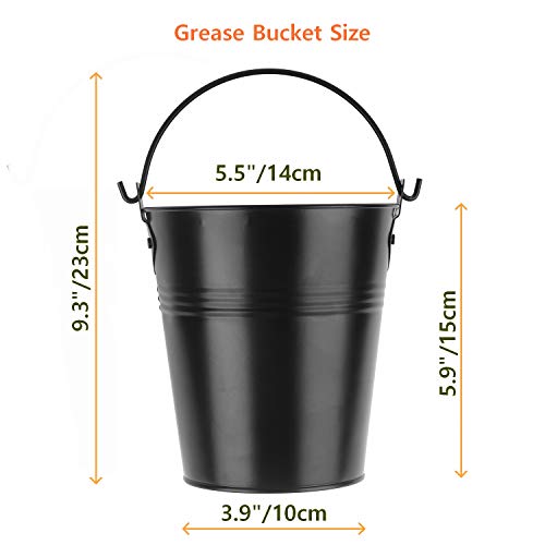 Firsgrill Wood Pellet Grease Bucket Liners for Traeger，Z Grill，Pit Boss (1, Black Bucket) - Image 2
