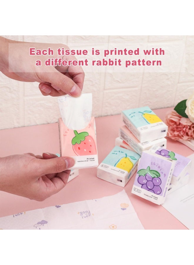 Pocket Tissue – 3 Ply Facial Tissue with Fruit Pattern – Travel Size Small Individual Tissue – Cute Disposable Handkerchief for Outing, Travel, Wedding Party Favors (27 Pack) - Image 4