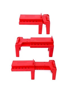 Arabest Ball Valve Lockout, 1/2 - 2-1/2 Diameter, 10 Pack, Red  - Image 3