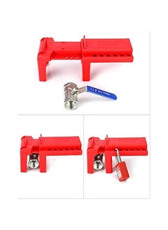 Arabest Ball Valve Lockout, 1/2 - 2-1/2 Diameter, 10 Pack, Red  - Image 4