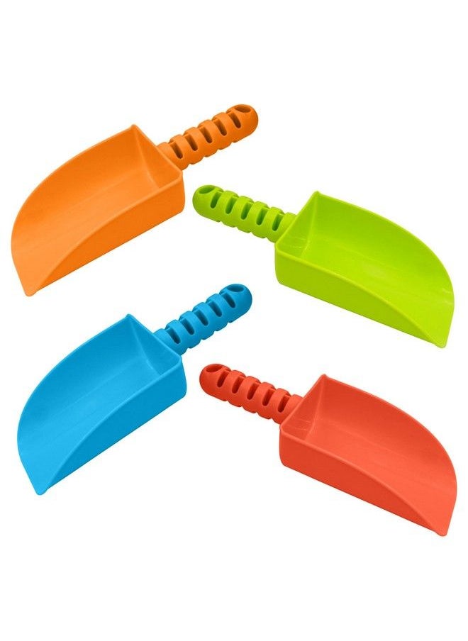 4E's Novelty 4 Pack Beach Shovels 8 Inch Heavy Duty Plastic Sand Shovel For Kids Great For Beach Toys For Kids 3 10 Planting Shovels For Toddlers Outdoor Digging Sandbox Toys  - Image 1