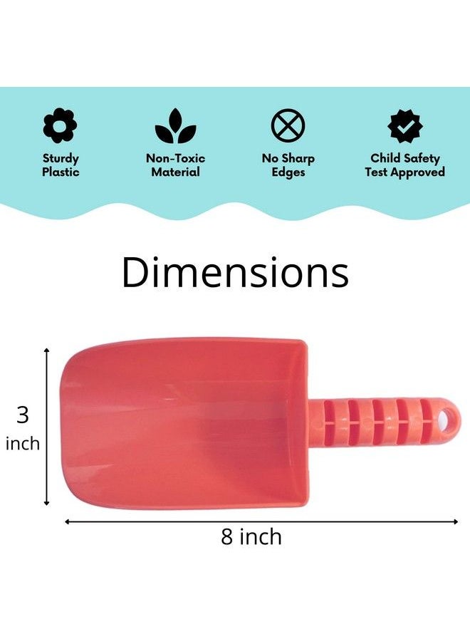 4E's Novelty 4 Pack Beach Shovels 8 Inch Heavy Duty Plastic Sand Shovel For Kids Great For Beach Toys For Kids 3 10 Planting Shovels For Toddlers Outdoor Digging Sandbox Toys  - Image 5