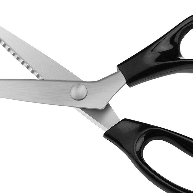 YAZEMKEL Pinking Shears for Fabric, Zig Zag Scissors, Ergonomic Grips, Ultra-Sharp, Professional Peaking Shears for Sewing, Craft, Dressmaking, 9 Inch, Black - Image 5