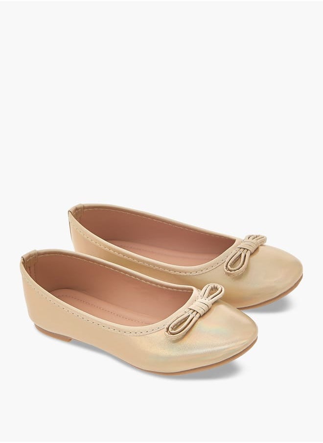 Flora Bella By Shoexpress Girls Bow Detail Slip-On Ballerina Shoes Ramadan Collection  - Image 1
