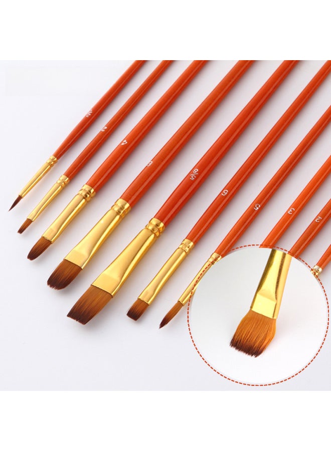 ZhuTing New 10 Two-color Nylon Wool Watercolor Pen Set Environmentally Friendly Transparent Mahomwood Pole Pigment Brush - Image 2