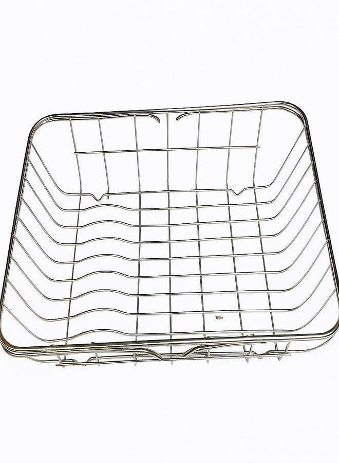 Gyanadh Stainless Steel Over Sink Dish Drying Rack Multipurpose Kitchen Shelf Drainer Basket for Plates, Bowls, Cutlery, Utensils & Vegetables Rust Proof Space Saving Bartan Stand Dish Organizer - Image 1