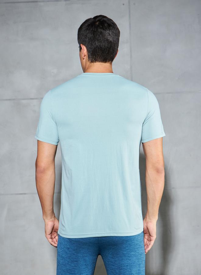 Technosport Men Printed Slim Fit Crew Neck T-Shirt - Image 4