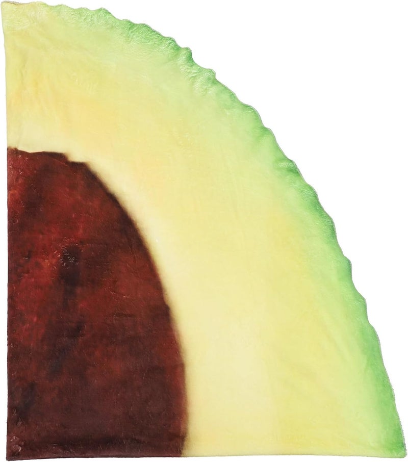 BESTonZON Avocado Throw Blanket 140x180cm Realistic Food Pattern Flannel Thickened Blanket for Office and Home Use - Image 1