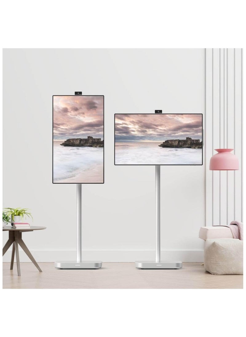 Generic - 32-Inch 4K Hybrid Rolling Tablet with Wheels – Android Smart Touchscreen Monitor | Portable 4-in-1 Big Screen for Drawing, Smart TV, Workstation, Entertainment, and Video Conferencing - Image 1