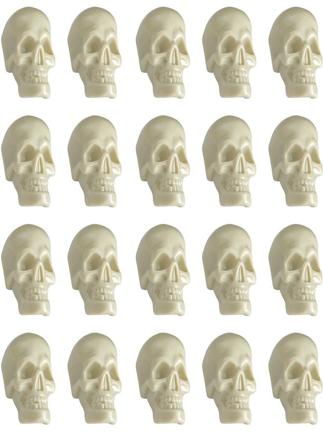 SUNREEK 20 Pieces Halloween Skulls, Realistic Looking Skulls Human Skeleton Head Skull for Halloween Bar Home Table Decoration (0.8 * 0.9 * 1.4 Inches) - Image 1