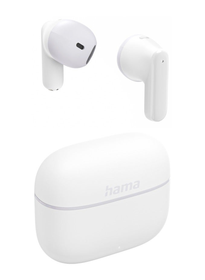 هاما سماعات TWS Freedom Light II اللاسلكية بتقنية البلوتوث / سماعات أذن لاسلكية حقيقية بتقنية البلوتوث 5.3 / سماعات أذن داخلية للمكالمات / ميكروفون / سماعات أذن لاسلكية حقيقية مع تحكم باللمس / تحكم صوتي / 20 ساعة من وقت التشغيل / صندوق شحن USB-C - أبيض - Image 5