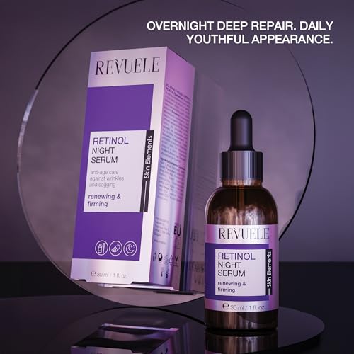 REVUELE Retinol Night Serum Lightweight Face Serum with Retinol Hyaluronic Acid Panthenol 1 floz - Image 3