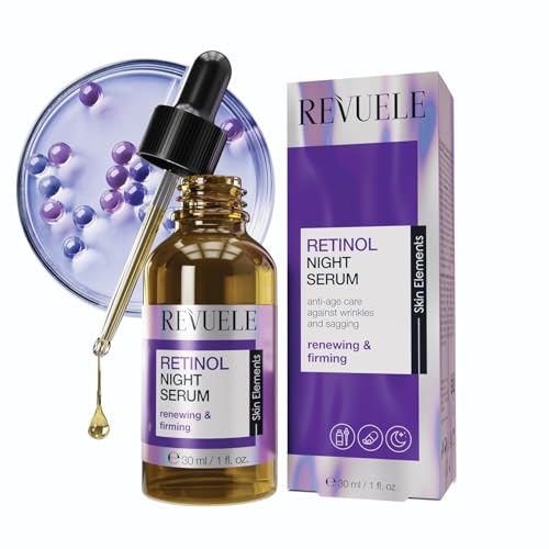 REVUELE Retinol Night Serum Lightweight Face Serum with Retinol Hyaluronic Acid Panthenol 1 floz - Image 1