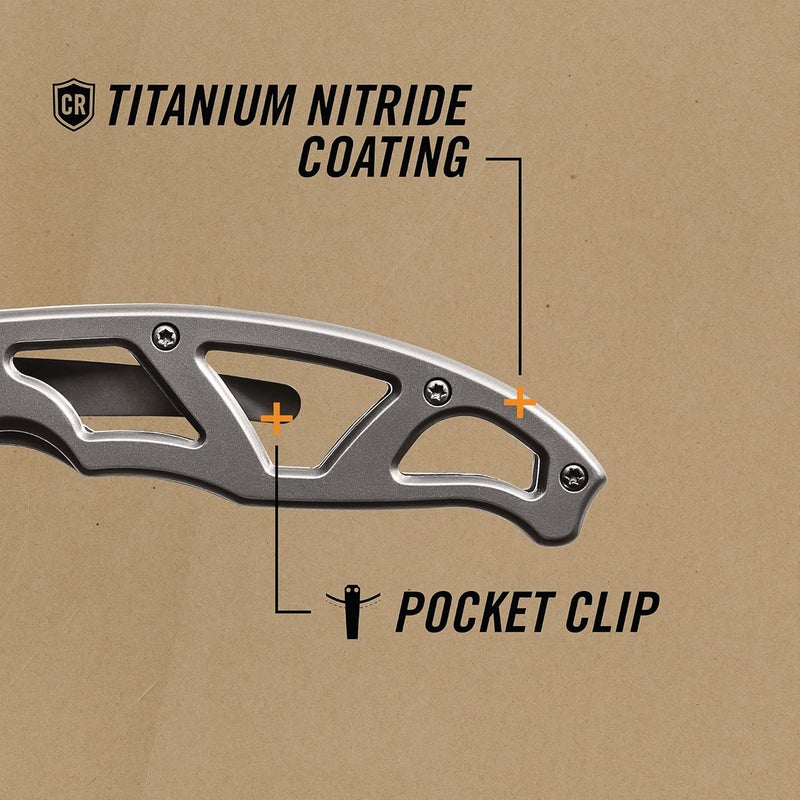 Gerber Gear Paraframe I EDC Folding Pocket Knife, 3" Serrated Edge with Safety Frame Lock, Stainless Steel, Grey - Image 3