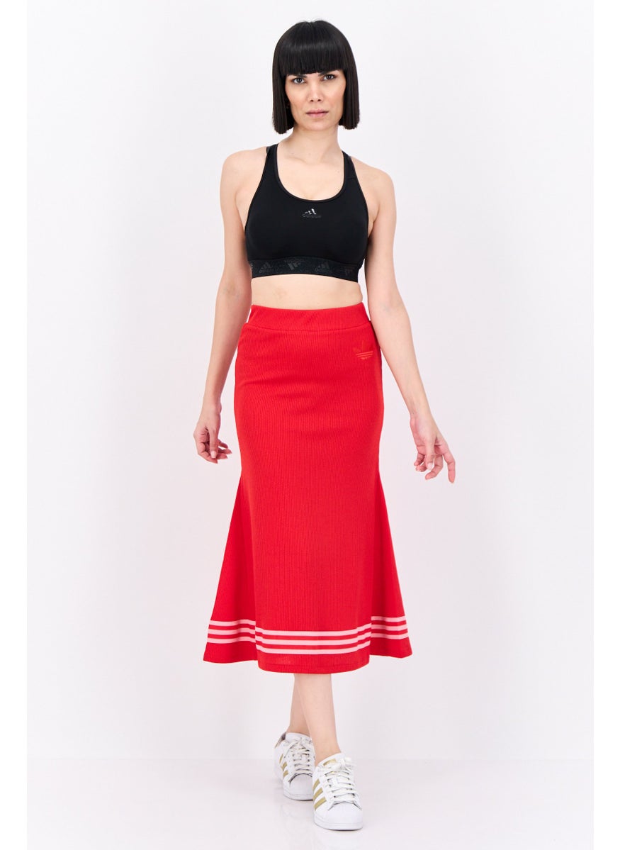 adidas Originals Women Sportswear Fit Outdoor Skirts, Red  - Image 4