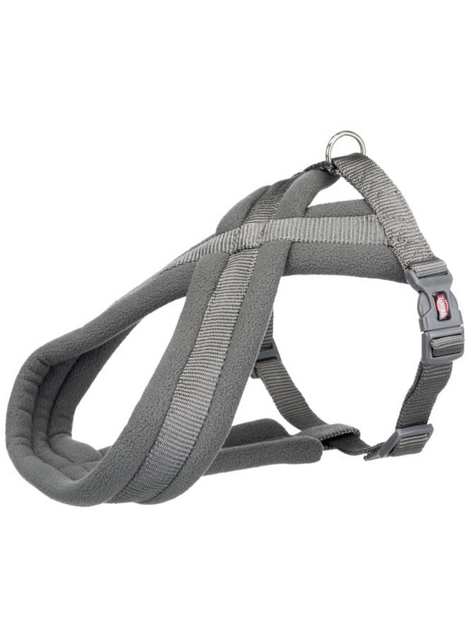 تريكسي حزام سياحة ممتاز للكلاب مصنوع من حشوة من الصوف، قابل للتعديل وخفيف الوزن، حلقة قوية على شكل حرف D تحافظ على الحزام والمقود في مكانهما، مقاس S: 35-65 سم/20 مم، جرافيت - Image 2