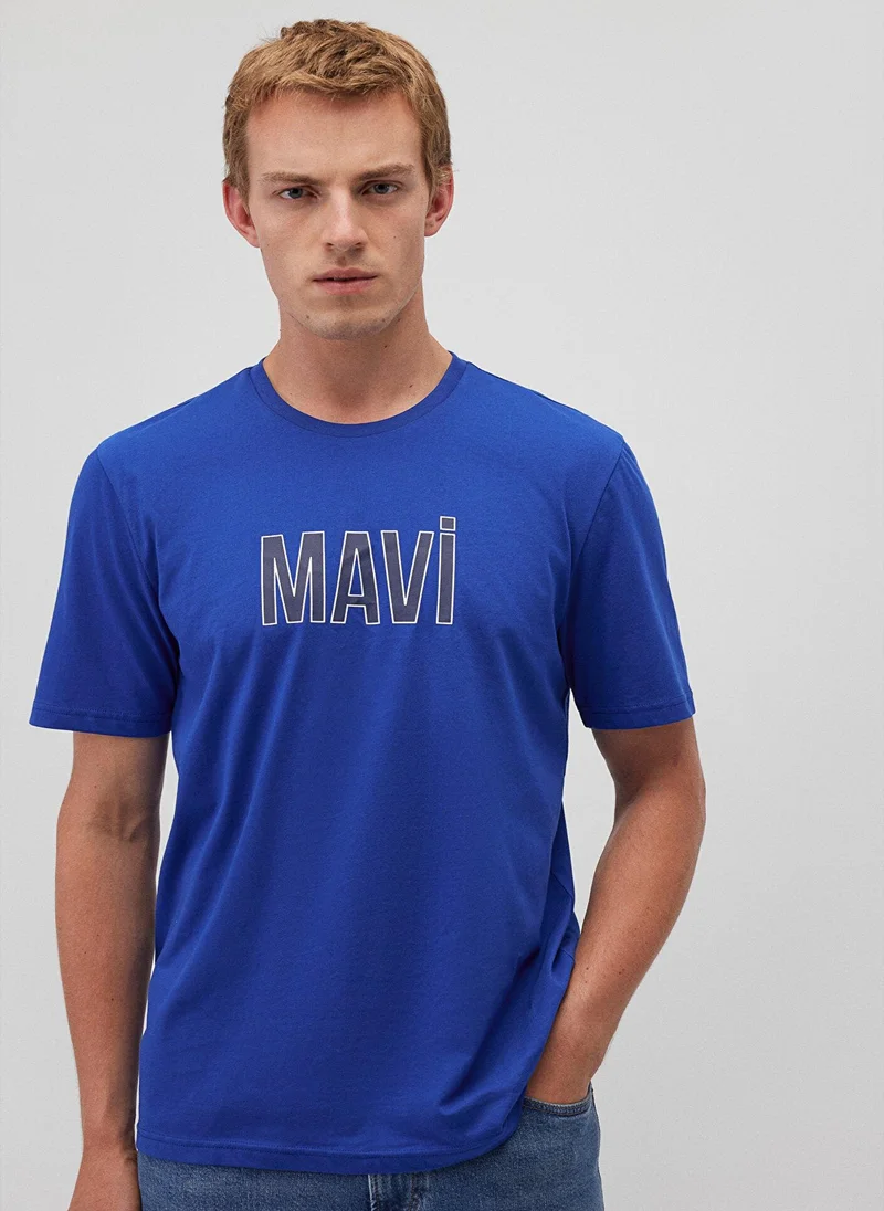 MAVI Mavi Logo Printed Blue T-Shirt