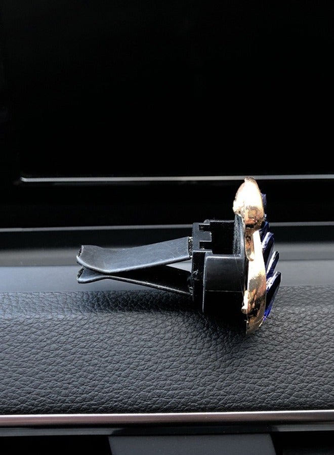 rocooart Two pieces of car air conditioning screen, car ventilation outlet decoration screen, shiny car accessories for women and girls, interior decoration hanging for the car, air freshener in the shape of a rose (black) - Image 4