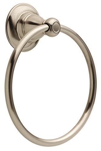 DELTA FAUCET DELTA FAUCET Delta PTR46-BN Porter Bath Hardware Accessory Towel Ring, SpotShield Brushed Nickel  - Image 1